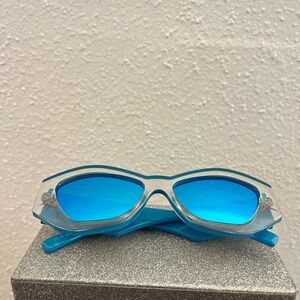 Le Specs Blue Reflective Sunglasses
